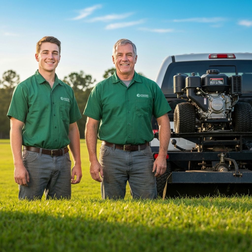 Crawford and Son's lawn care team